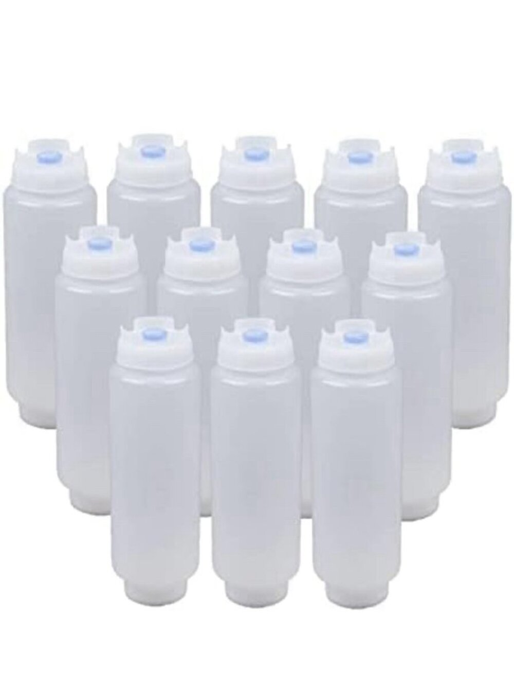 FIFO Squeeze Bottle Refillable 16 oz Blue Tip (12 Pack) Condiment Bottle
